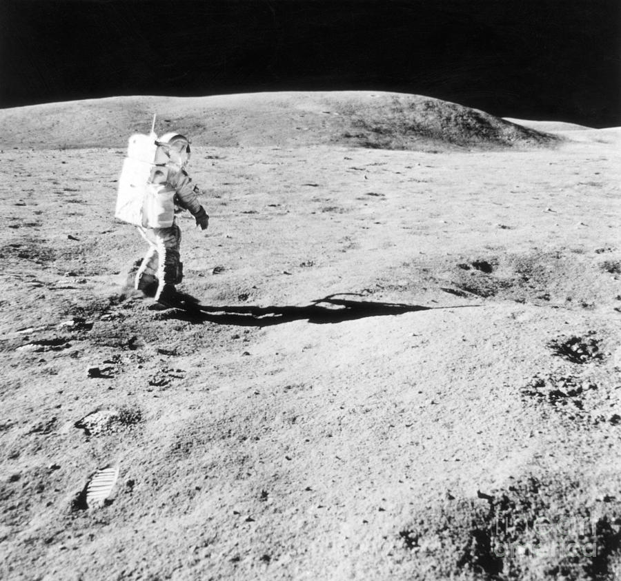 Astronaut Photograph - Apollo 16 Moon Walk by Science Source