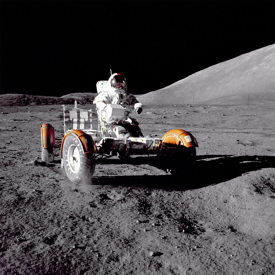 Apollo 17 Moon Rover Ride Photograph by Movie Poster Prints