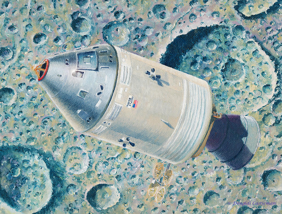 Apollo 8 Painting by Douglas Castleman