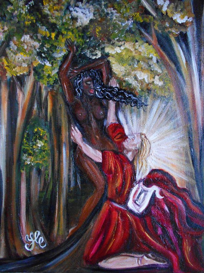 Apollo and Daphne Painting by Yesi Casanova 