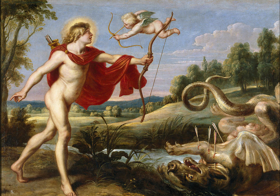 Apollo and the Python Painting by Cornelis de Vos