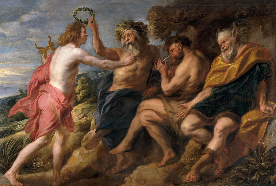 Apollo as Victor over Pan Painting by Jacob Jordaens