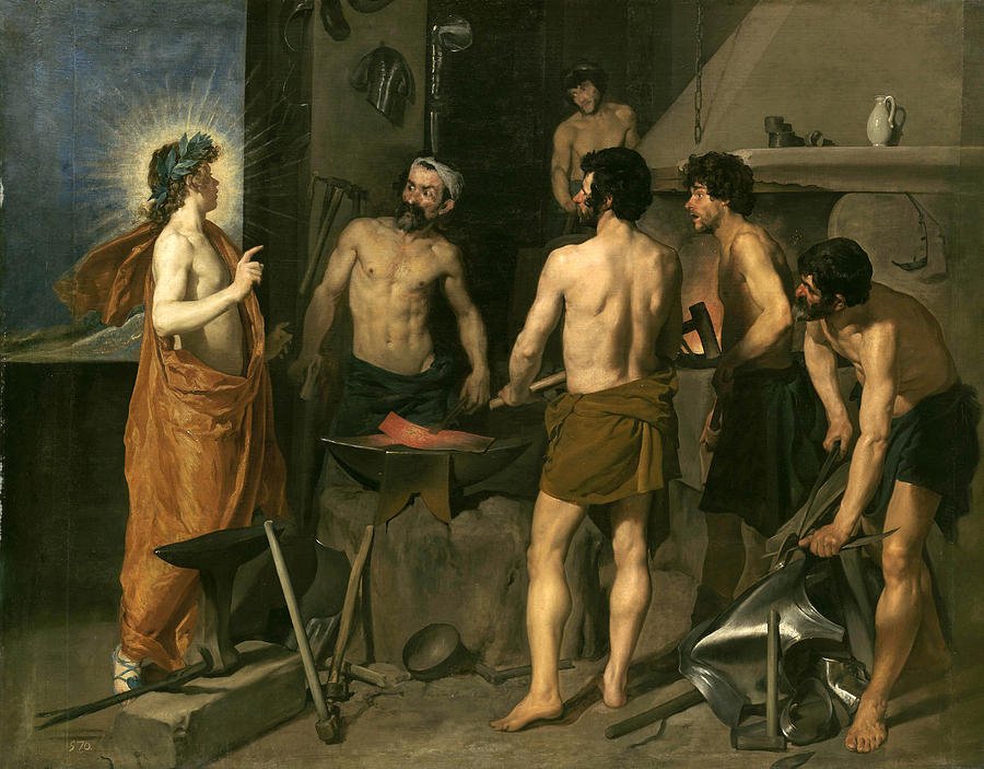 Apollo in the Forge of Vulcan Painting by Diego Velazquez