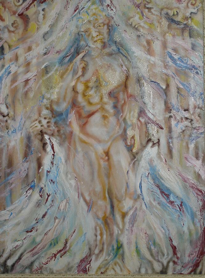 Apollo Near The Void With The Twin Pillars Of Truth And Logic Painting by Jeff Faulk