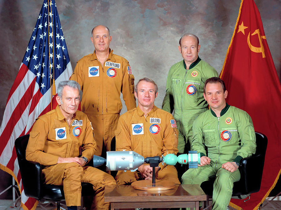 Apollo Soyuz Test Project Crew Photograph by Nasa