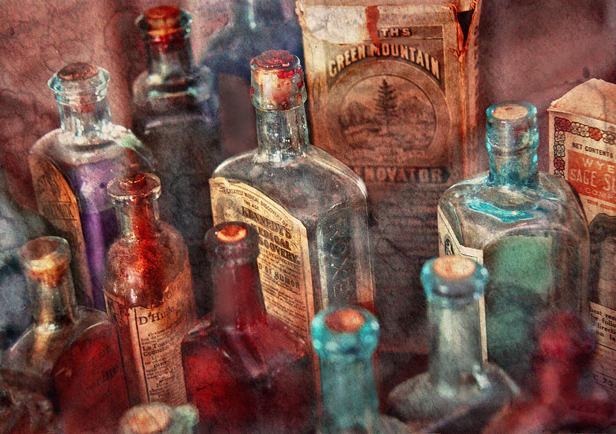 Bottle Photograph - Apothecary - A Series of bottles by Mike Savad