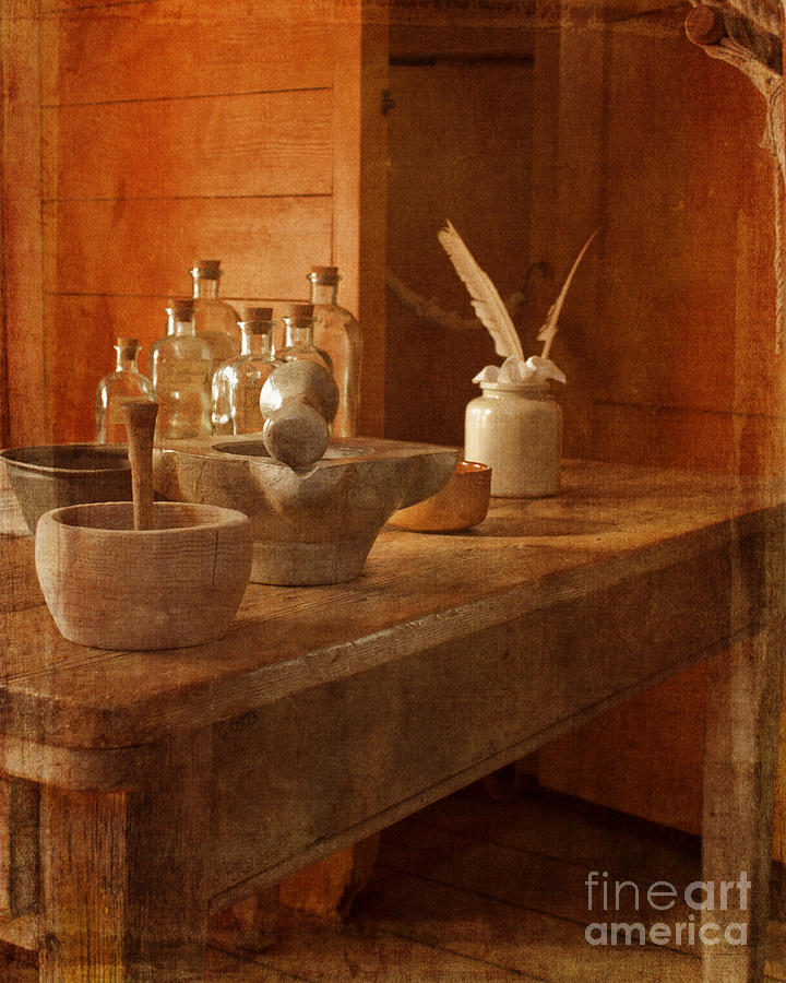 Still Life Photograph - Apothecary Bottles HMS Victory by Terri Waters