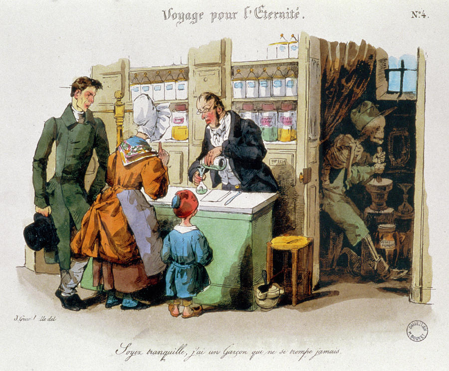 Apothecary Cartoon Photograph by Jean-loup Charmet/science Photo Library