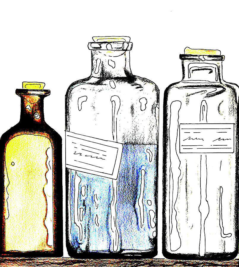 Apothecary Drawing by Mary Bedy