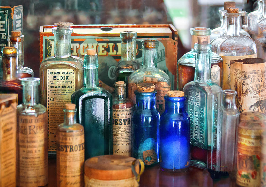 Pharmacy Photograph - Apothecary - Remedies for the Fits by Mike Savad