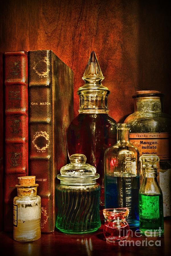Apothecary - Vintage Jars and Potions Photograph by Paul Ward