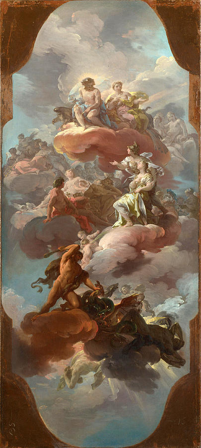 Apotheosis of the Spanish Monarchy Painting by Corrado Giaquinto