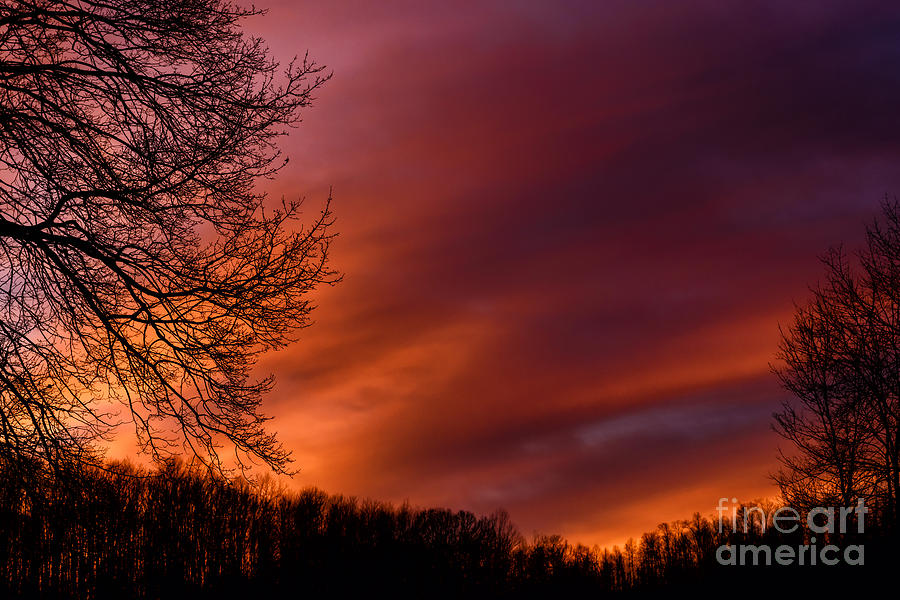 Appalachian Afterglow Winter Sunset Photograph by Thomas R Fletcher