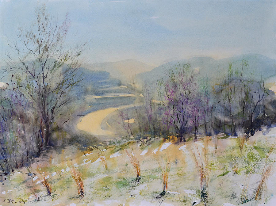 Appalachian Mountains in April Painting by Tatsiana Harbacheuskaya Pixels