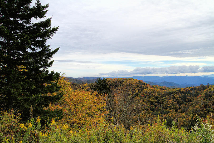 Appalachian Mountains on a Cloud Filled Day Photograph by Kathy Clark