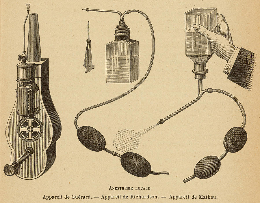 Apparatus For Local Anaesthetics Drawing by Mary Evans Picture Library ...