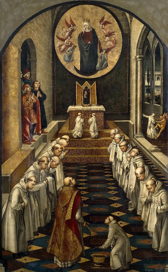 Appearance of the Virgin to the Dominicans Painting by Pedro Berruguete