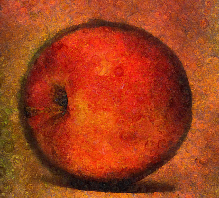 Apple Painting - Apple A Day-Abstract Realism by Georgiana Romanovna