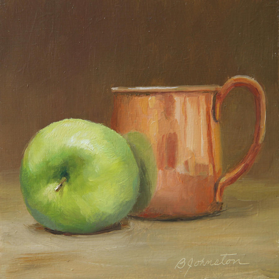 Apple and Copper Painting by Beth Johnston
