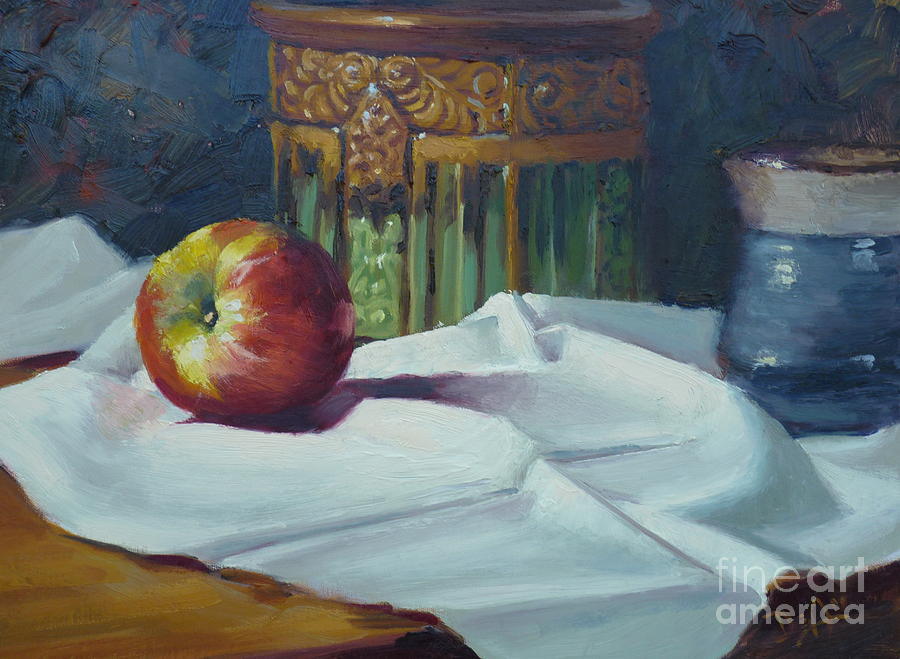 Apple And Pottery Painting by Bill Dean - Fine Art America