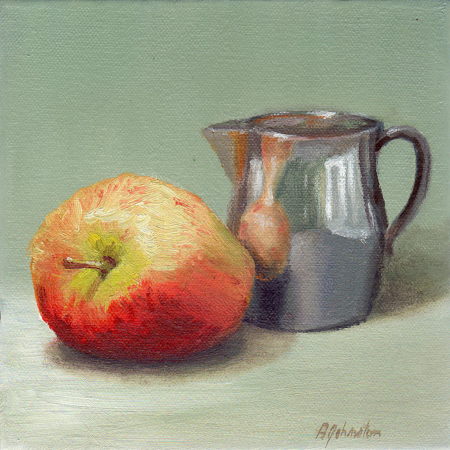 Apple and Silver Painting by Beth Johnston