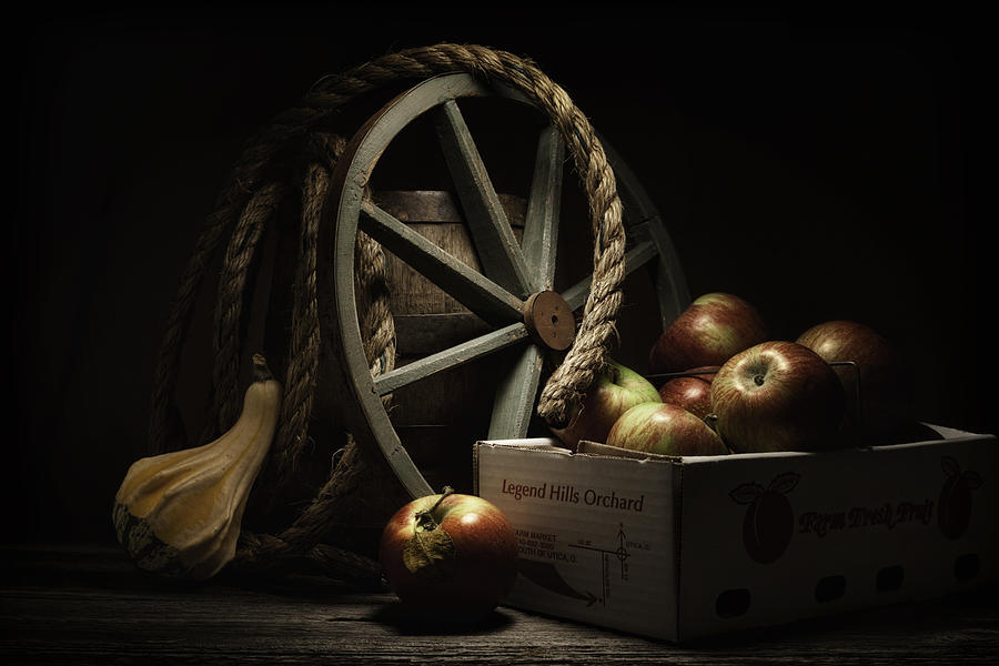 Fall Photograph - Apple Basket Still Life by Tom Mc Nemar