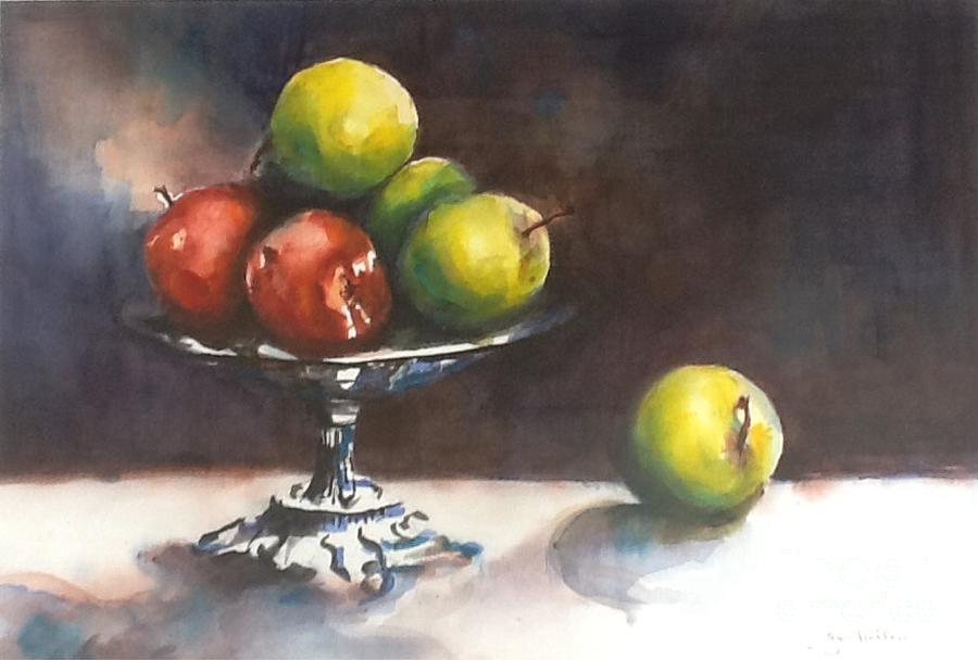 Watercolor Painting - Apple Beauty by Gail Heffron