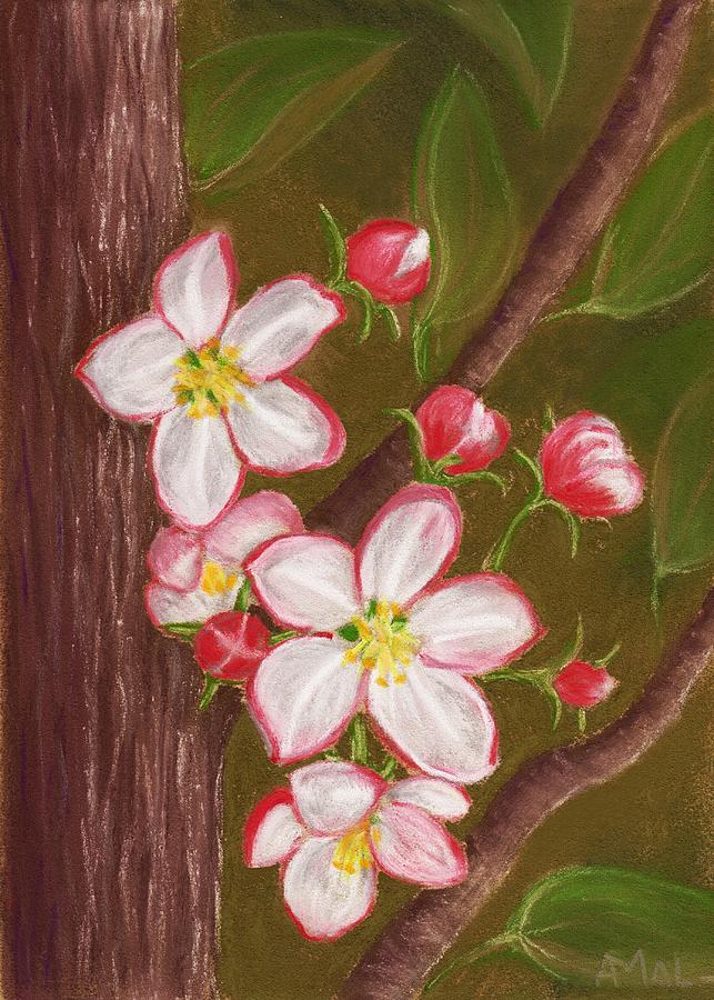 Apple Blossom Painting by Anastasiya Malakhova