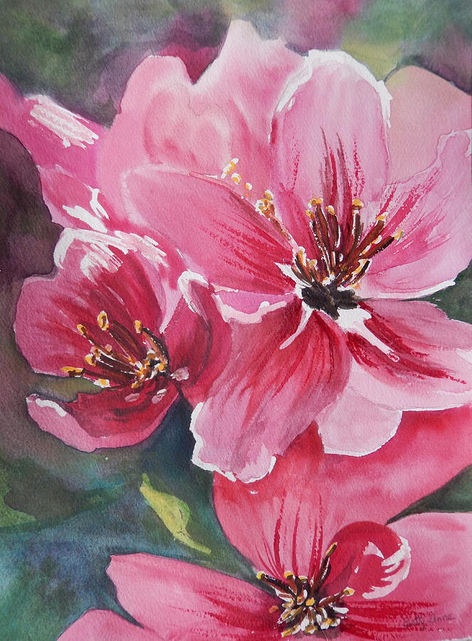 Apple Blossoms 2 Painting by Betty-Anne McDonald