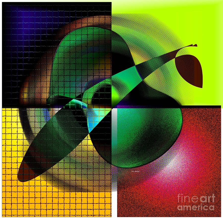 Abstract Digital Art - Apple Blur by Iris Gelbart