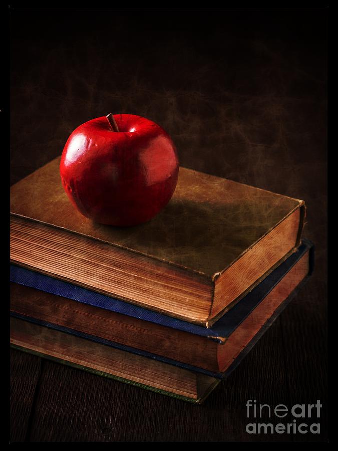 Book Photograph - Apple for Teacher by Edward Fielding