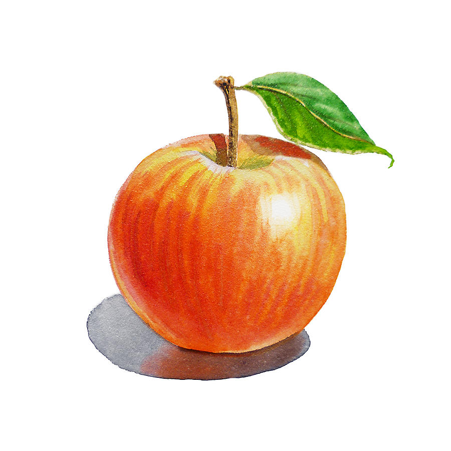 Apple Painting - ArtZ Vitamins Series An Apple by Irina Sztukowski