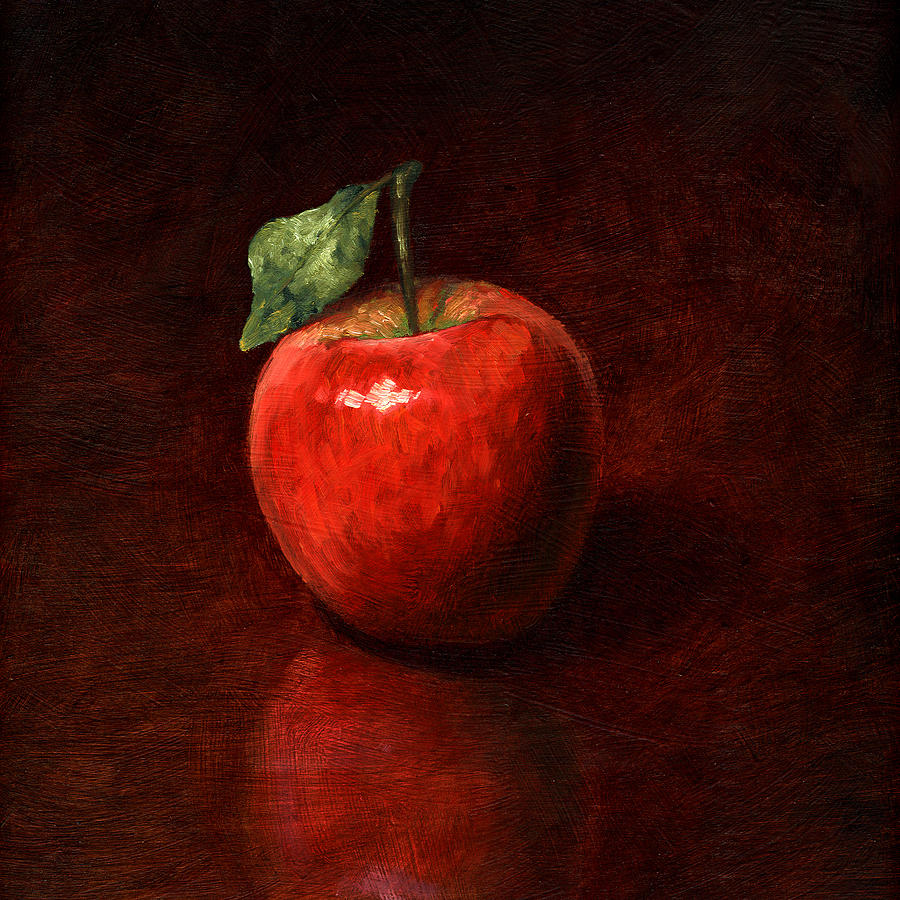 Apple Painting - Apple by Mark Zelmer