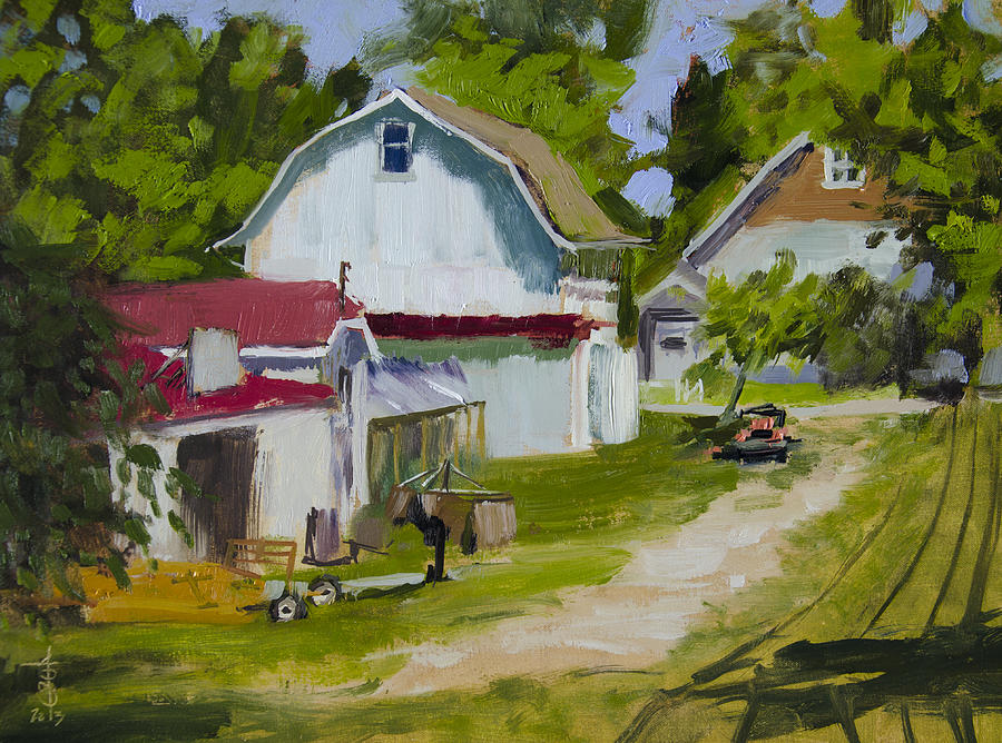Apples Painting - Apple Orchard by Anthony Sell Apples Painting - Apple Orchard by Anthony Sell