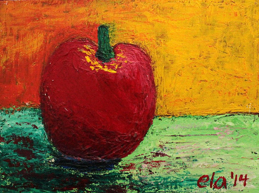 Apple Pepper Painting by Ela Jane Jamosmos