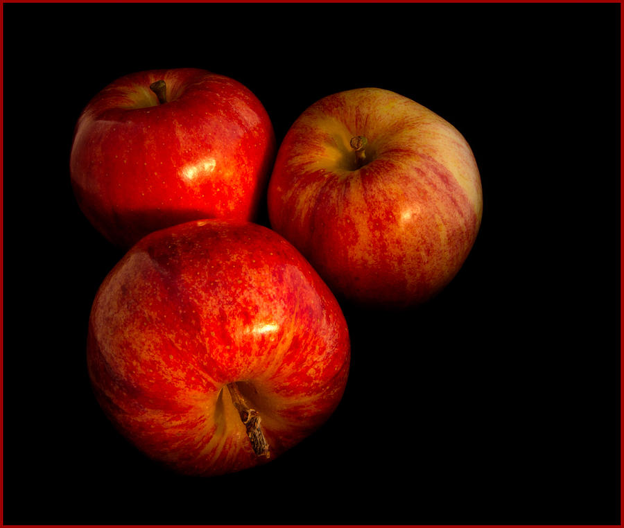 Apple trio Photograph by Jean Noren