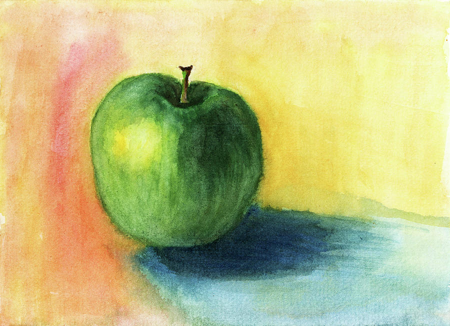 Apple Watercolor Painting Photograph by Jin&bin