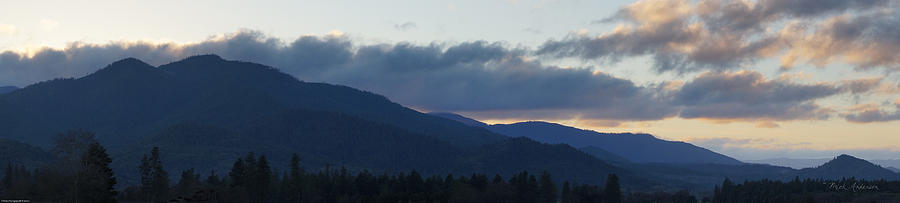 Applegate Winter Sunset Panoramic Photograph by Mick Anderson