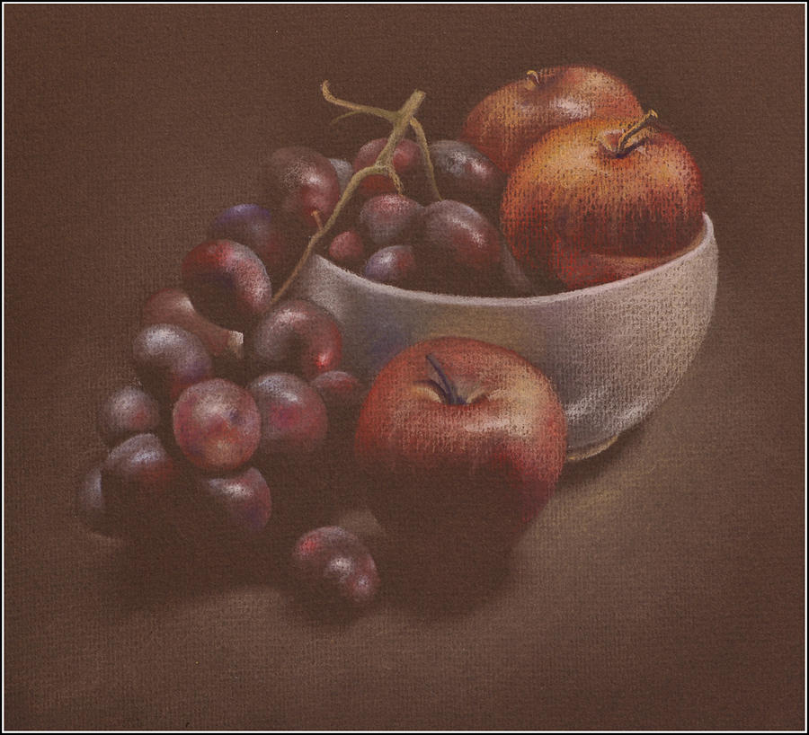 Apples and Grapes Painting by Alan Stevens - Fine Art America