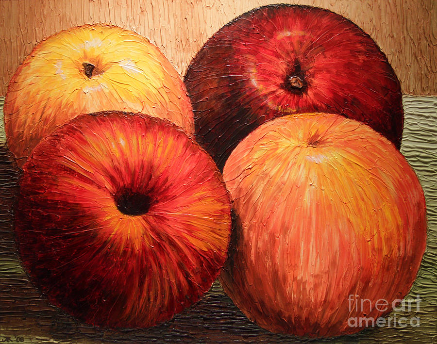 Apples and Oranges Painting by Joey Agbayani
