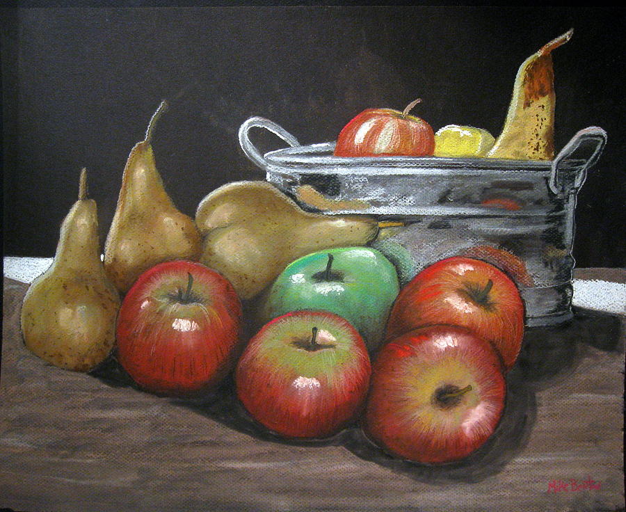 Apples and Pears Pastel by Mike Benton