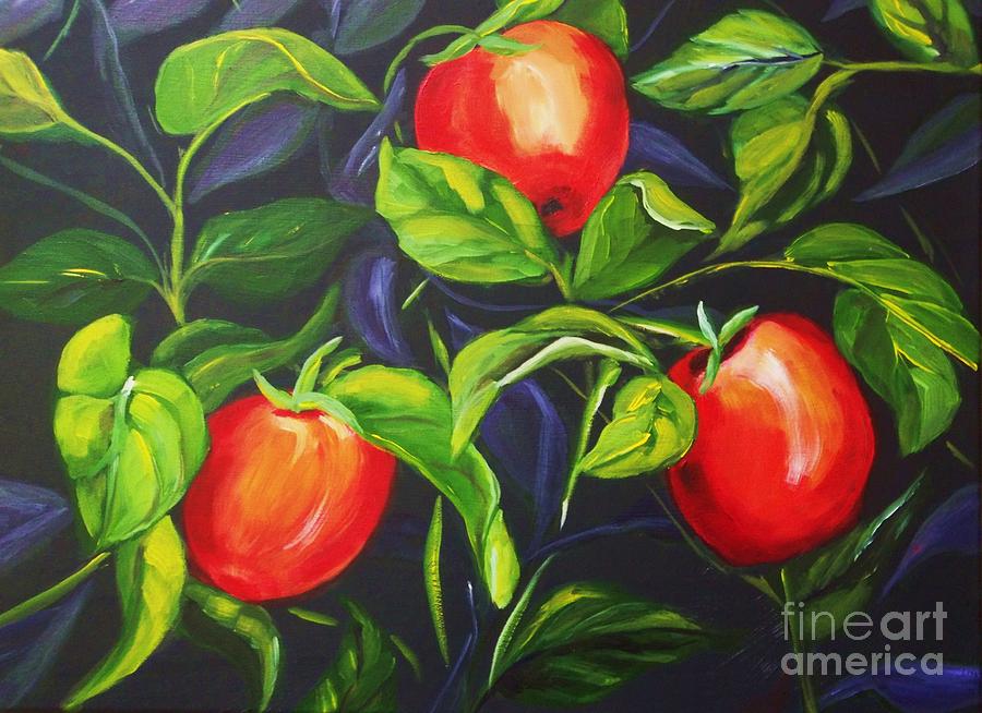 Apples Painting By Camille Brighten Fine Art America