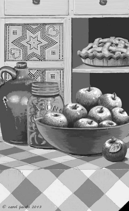 Apples Four Ways Digital Art by Carol Jacobs