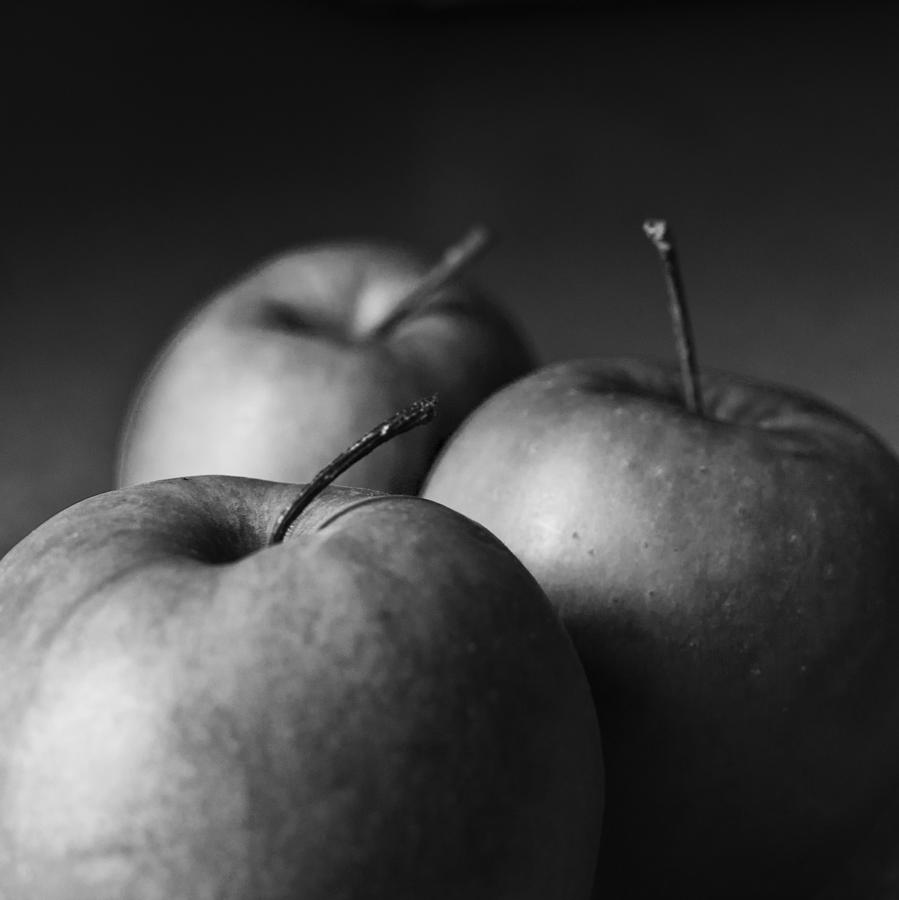 Apples Mono Photograph by Steve Purnell