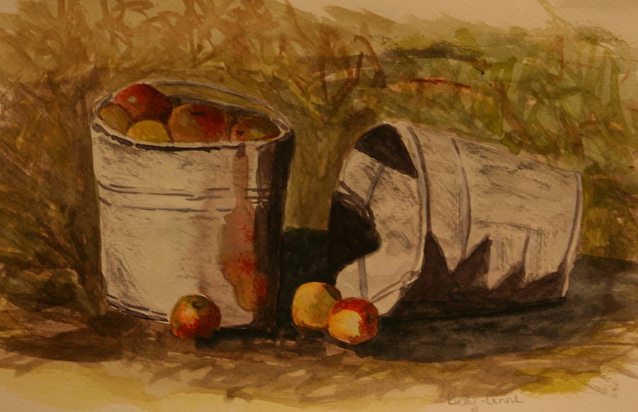 Apples n Buckets Painting by Betty-Anne McDonald