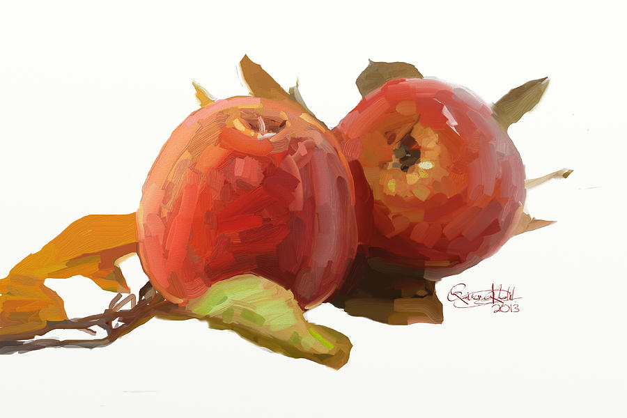 Apple Digital Art - Apples by Qaiser Khalil