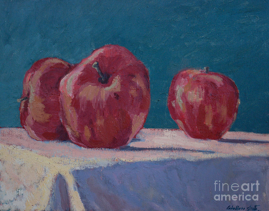 Apples V Painting by Monica Elena