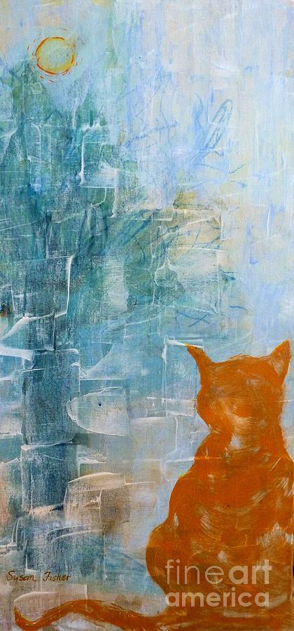 Appleskin Cat Painting by Susan Fisher