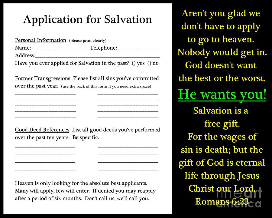Application for Salvation Photograph by Chad and Stacey Hall