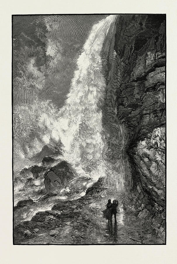 Vintage Drawing - Approach To Cave Of The Winds, Canada by Canadian School
